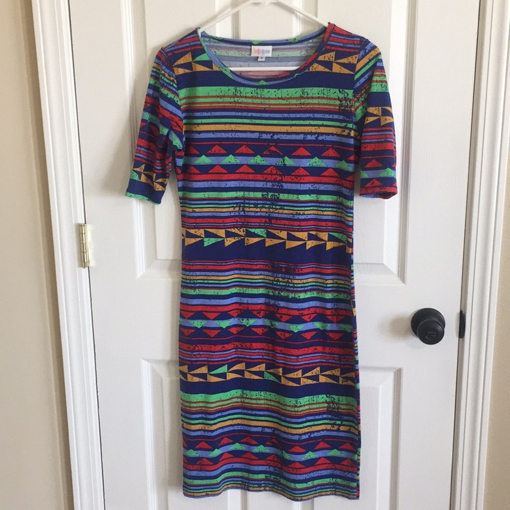 Donated: LuLaRoe Julia Stripes and Triangles